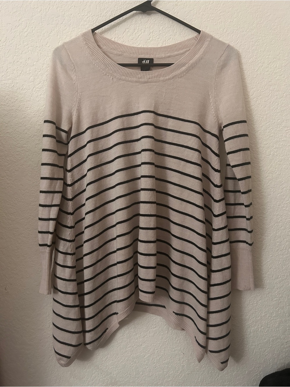 H&M Striped Knit Sweater Women’s Medium Long Sleeve Crew Neck